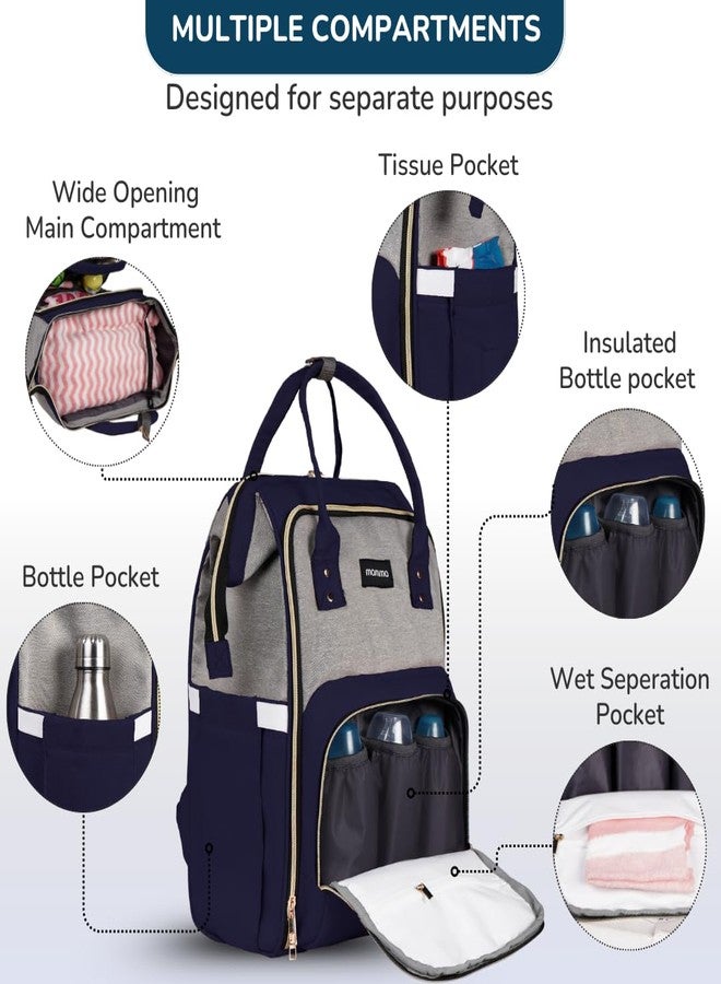 MAMMA Dual Partition Diaper Bag for Mothers for Travel, Baby Bag for Mother Travel,16 Pockets Diaper Bags for Mom and Hospital Bag for Delivery Women,Unisex Baby Diaper Bag with 9 Month Warranty - Image 3